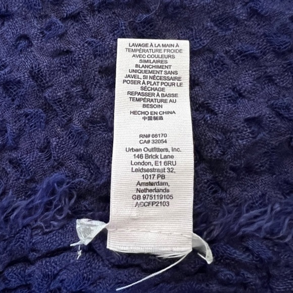 Free People Long Weekend Waffle Scarf One Size - Picture 8 of 9